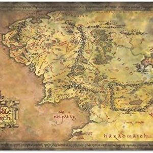 The Lord of the Rings - Kaart van Middle Earth Poster - 91,5 x 61 cm