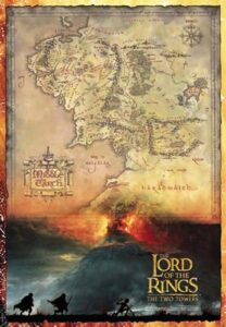 The Lord of the Rings Kaart Poster - 68cm x 98 cm