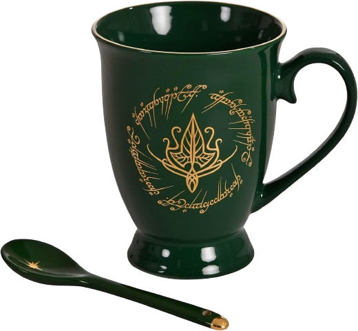 LORD mok groen in de Tolkien winkel voor thee