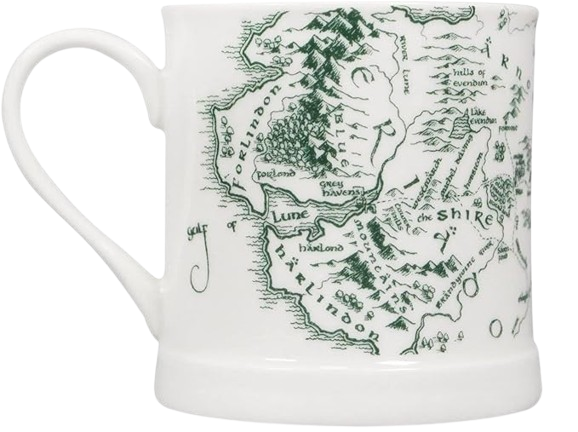 Lord of the Rings keramische koffiemok in de Tolkien winkel